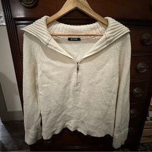 Quarter Zip Cream Sweater